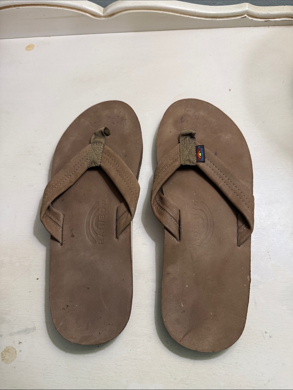 Rainbow Brown Flip Flop Sandals